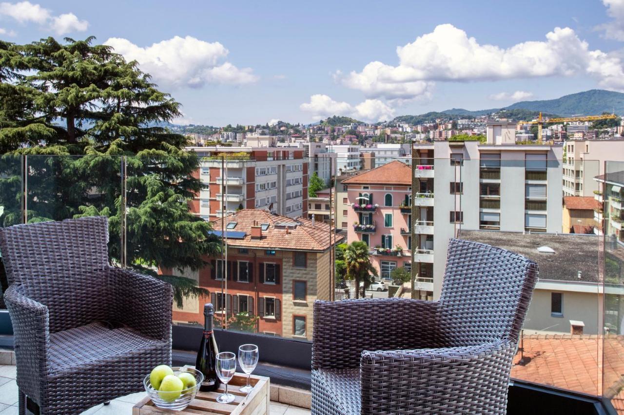 Panoramic Penthouse - Happy Rentals Лугано Екстер'єр фото
